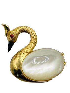 Vintage Signed Weiss Lucite Belly Swan Brooch